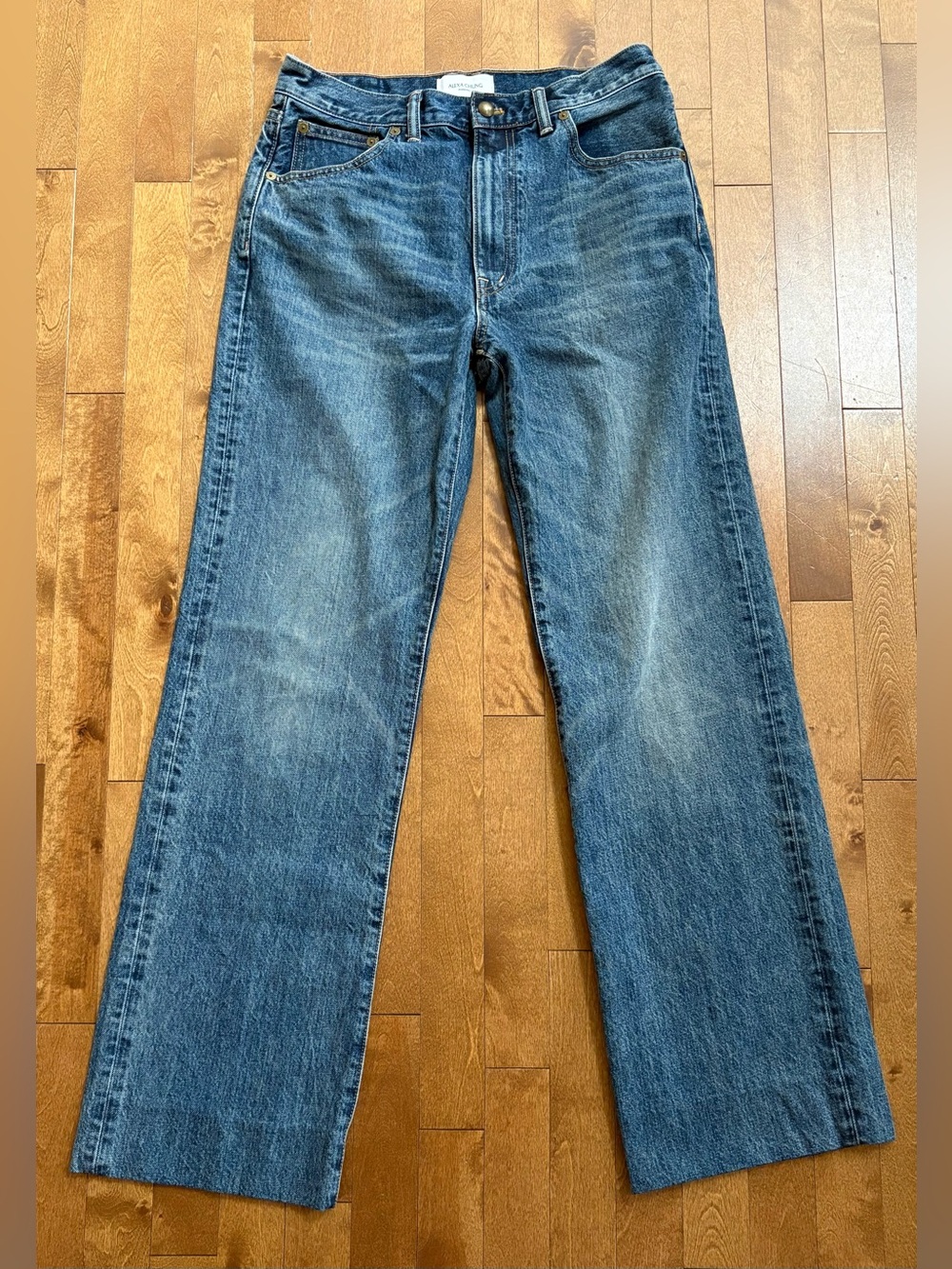 Madewell x Alexa Chung Wide Leg Jeans Womens Size 27 Medium Wash High Rise